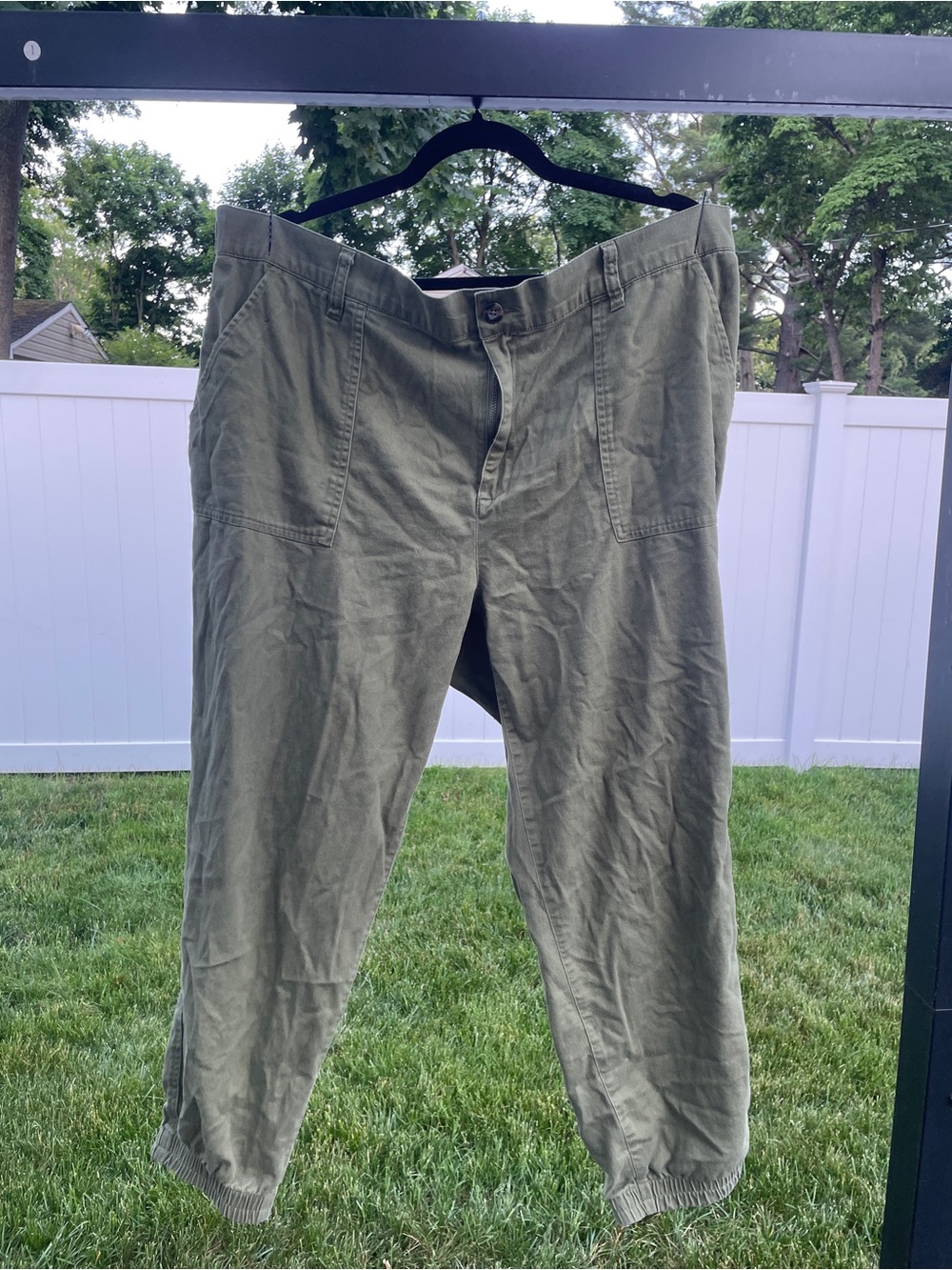 Gap Women’s Plus XXL Cotton Cargo Joggers, Green